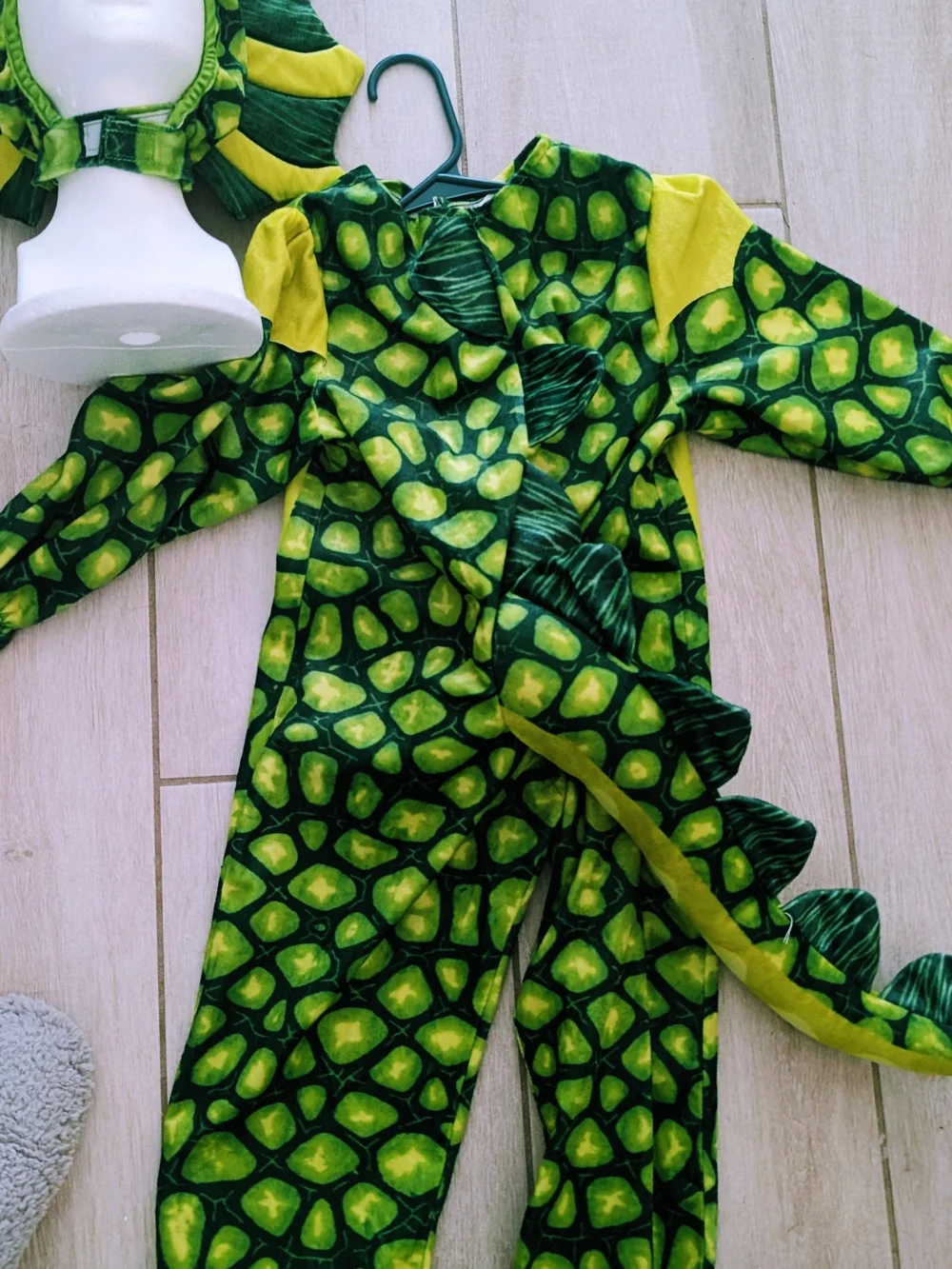 Green Triceratops Plush Reptile Hat - Costume Headpiece